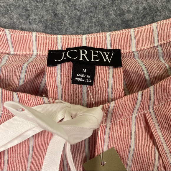 Women's J. Crew Red and White Striped Top, NWT, Medium - Picture 3 of 13